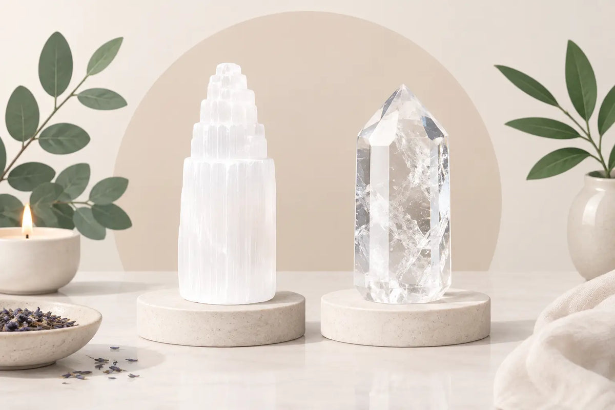 Selenite vs Clear Quartz for Your Ritual
