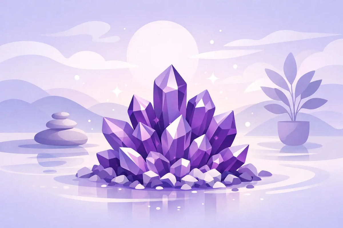 Amethyst Clusters for Calm, Clarity, and Space