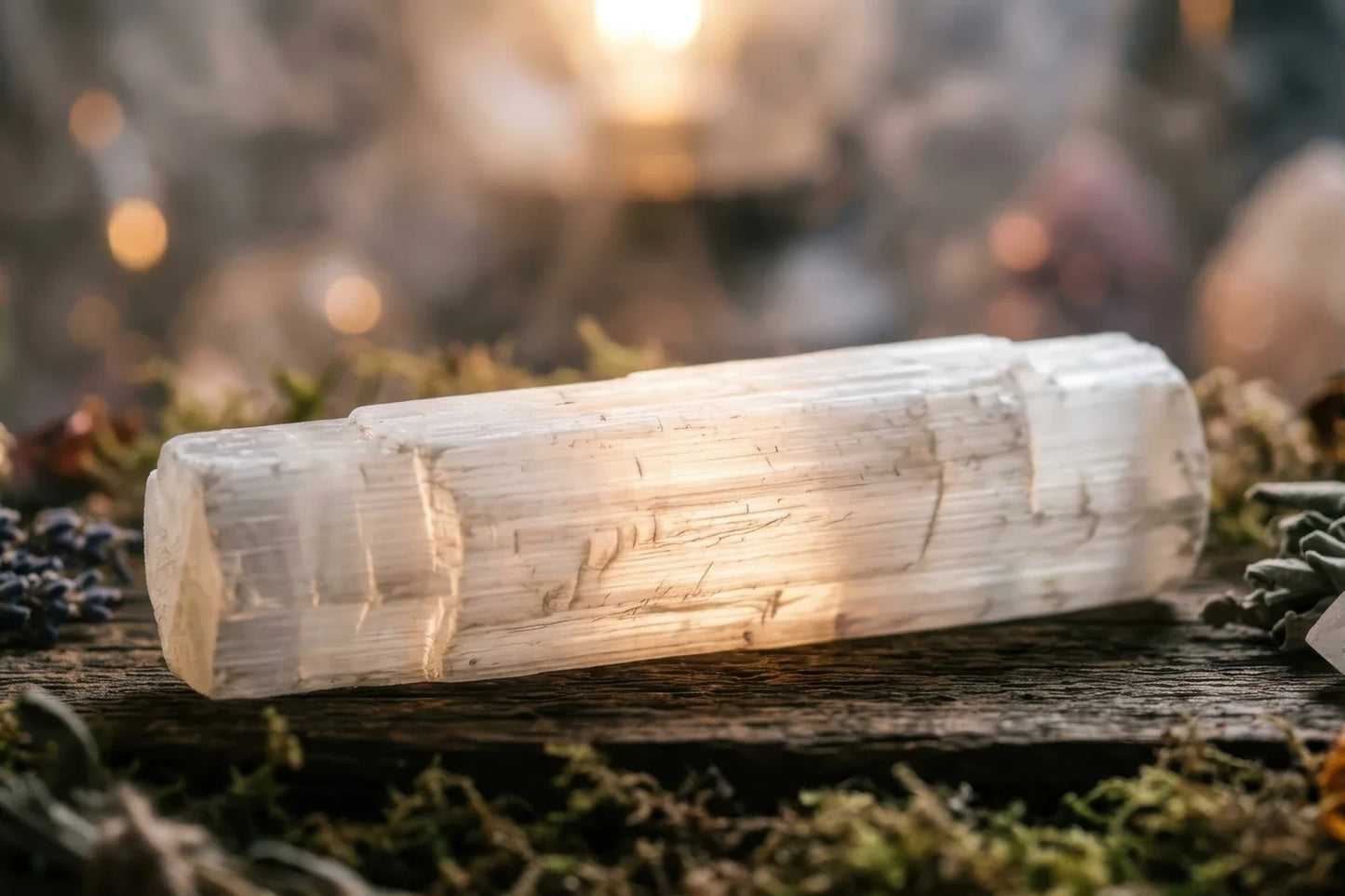 Selenite Wand 4″